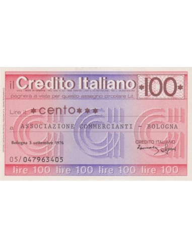 100 lire Associazione Commercianti - Bologna - 03.09.1976 - (CRIT20) FDS