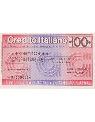 100 lire Associazione Commercianti della Provincia di Cagliari - 06.09.1976 - (CRIT26) FDS