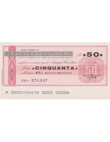 50 lire  S.P.I. società per la pubblicità in Italia - 18.05.1977 - (BBEL2) FDS