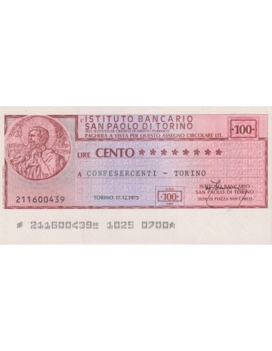 100 lire Confesercenti - Torino - 17.12.1975 - (IBSPT9) FDS