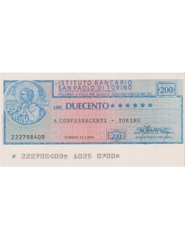 200 lire Confesercenti - Torino - 21.01.1976 - (IBSPT31) FDS