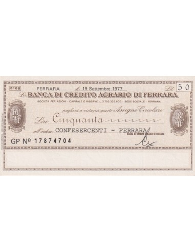 50 lire Confesercenti - Ferrara - 19.09.1977 - (BCAF19) FDS