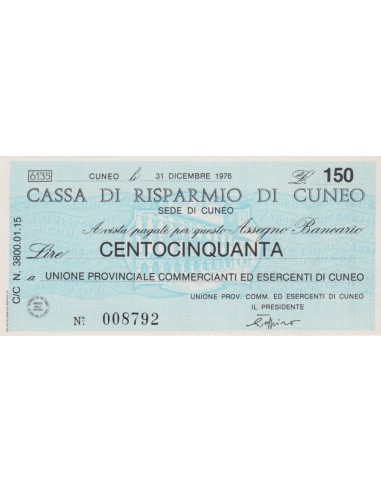 150 lire  Unione Provinciale Commercianti ed Esercenti di Cuneo - 31.12.76 - (CRC2) FDS