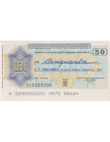 50 lire T. TRAVERSA - 06.12.1976 - (IBIT3) FDS