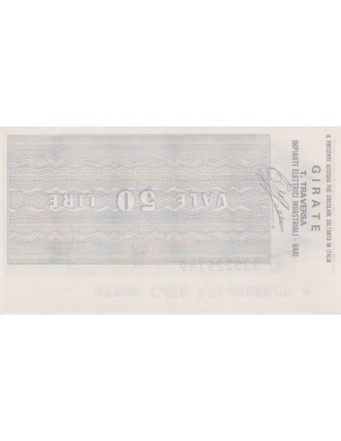 50 lire T. TRAVERSA (retro ruotato 180°) - 06.12.1976 - (IBIT3a) FDS