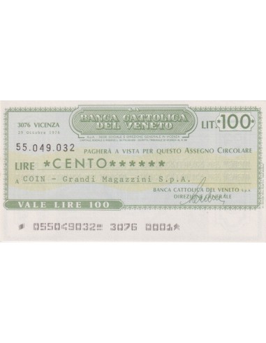 100 lire Coin - Grandi Magazzini S.p.A. - 29.10.1976 - (BCV68) FDS