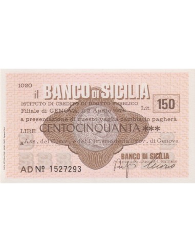 150 lire Ass. del Comm. e del Turismo della Prov. di Genova - 02.04.1976 - (BSIC14) FDS