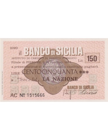 150 lire Soc. Ed. La Nazione - 14.02.1977 - (BSIC70) FDS