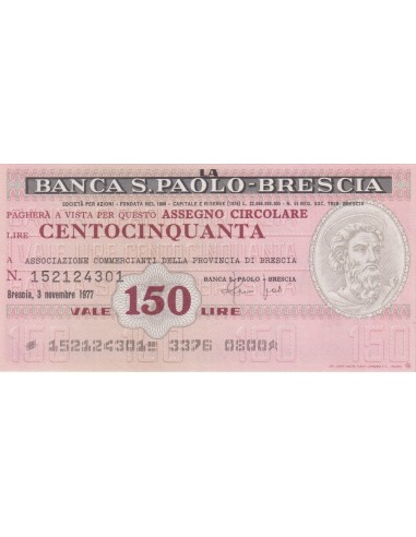 150 lire Associazione Commercianti della Provincia di Brescia - 03.11.1977 - (BSPB5) FDS