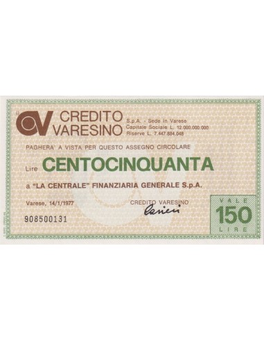 150 lire La Centrale Finanziaria Generale S.p.A. - 14.01.1977 - (CRVA19) FDS