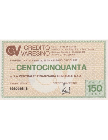 150 lire La Centrale Finanziaria Generale S.p.A. - 20.04.1977 - (CRVA20) FDS