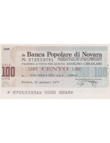 100 lire Luigi Bosca & Figli S.p.A. - Canelli - 20.01.1977 - (BPN27) FDS