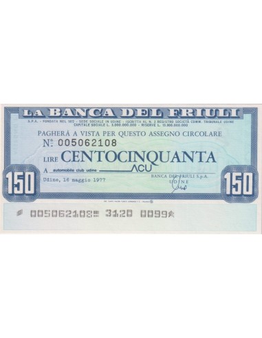 150 lire Automobile Club di Udine - 16.05.1977 - (BDF15) FDS