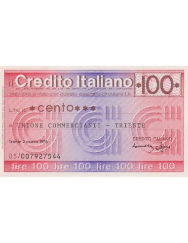 100 lire Unione Commercianti - Trieste - 02.03.1976 - (CRIT5) FDS